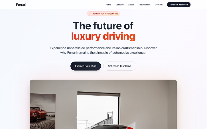 Thumb Nova Ferrari Website